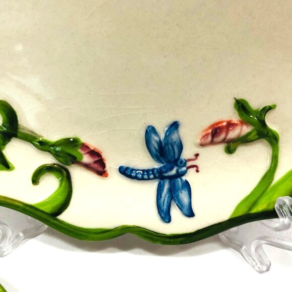 Temptations By Tara LOT Of 2 Dragonfly 8" Salad Luncheon Plate QVC Retired - Picture 2 of 4